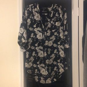 Flower print blouse